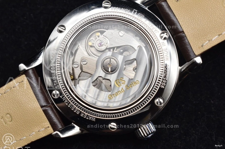 Grand Automatic SS Best 1:1 Seasonal NH Dial Brown GSF Edition Elegance Strap Cream on 890 Seiko Leather 0713